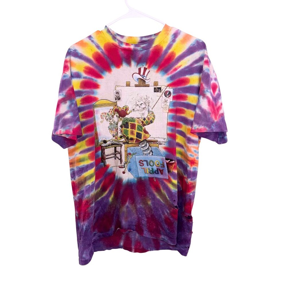 Vintage 1996 Grateful Dead "April Fools" 90s Tie Dye Tee
